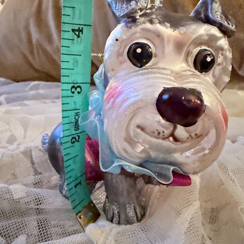 Hand Blown Glass Charming Shih Tzu Dog Holiday Ornament - Picture 5 of 8